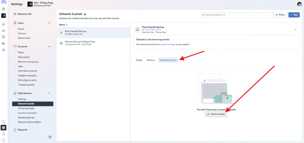 como atribuir pixel do seu site às contas de anúncios